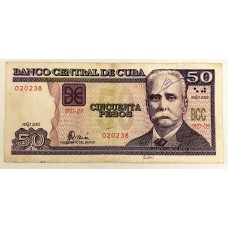 CUBA 2002 . FIFTY 50  DOLLARS BANKNOTE . ERROR . WET INK TRANSFER